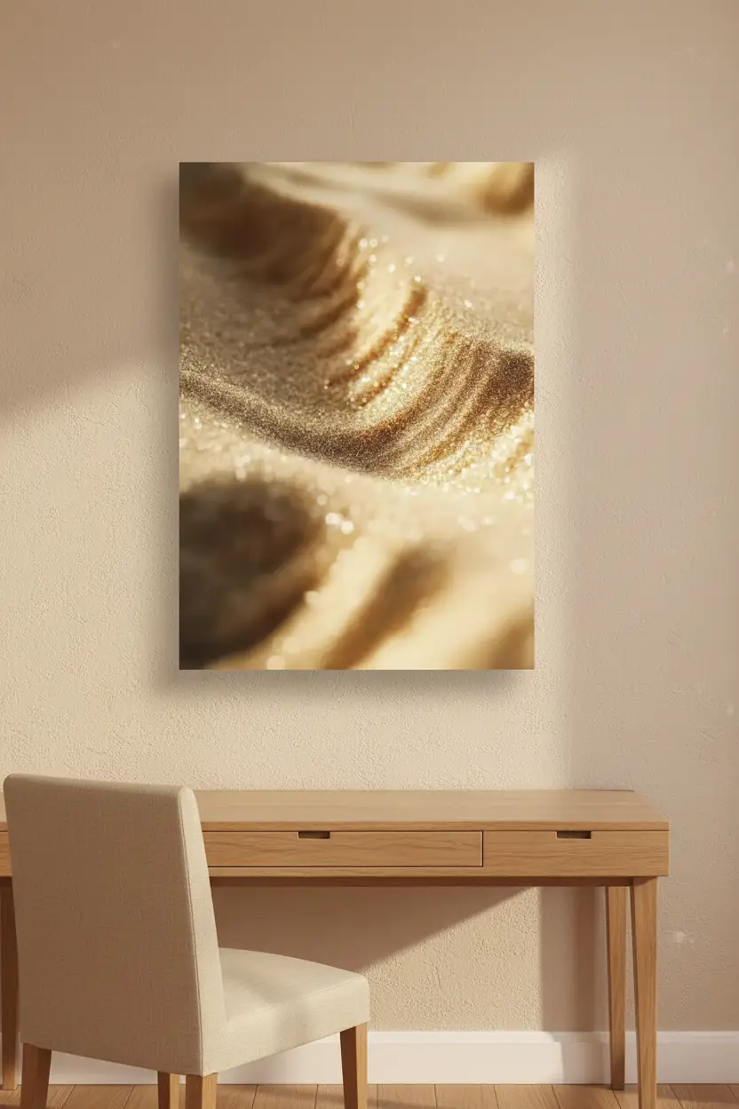 Golden Sands — Minimalist golden sand ivory texture wall poster