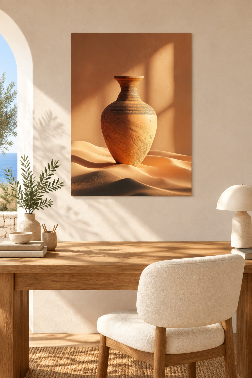 The Amphora on the Dunes in a home office