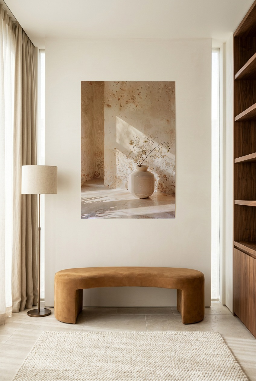 Le Vase dans la Niche — affiche sans cadre dans un salon de lecture