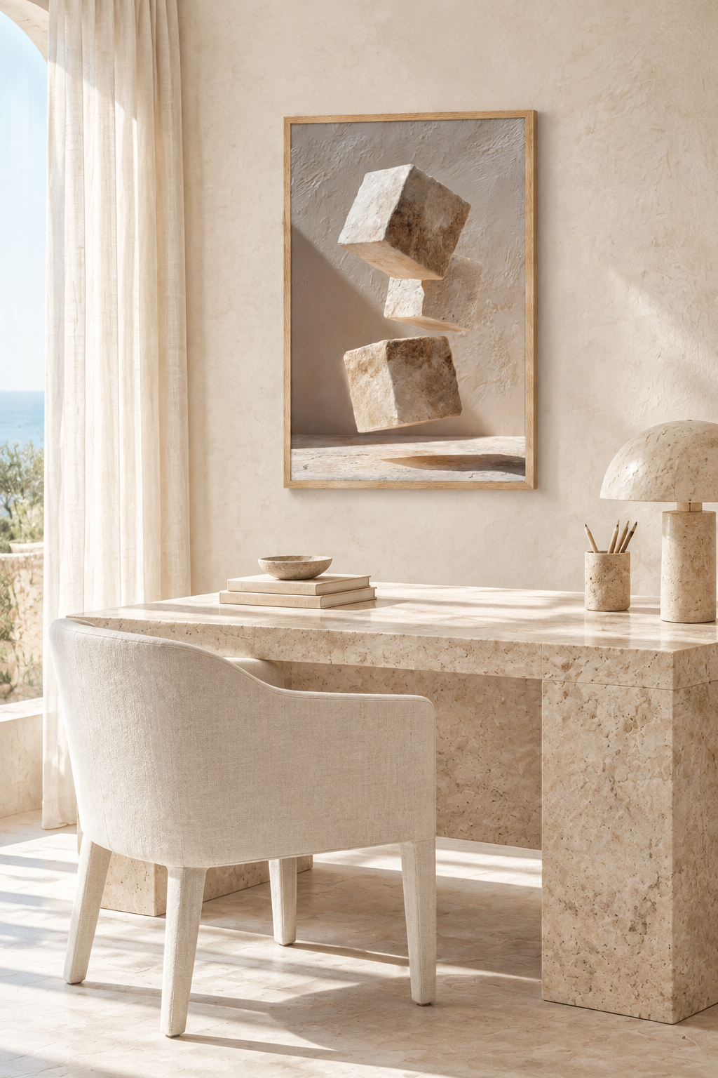 The Three Cubes in a home office
