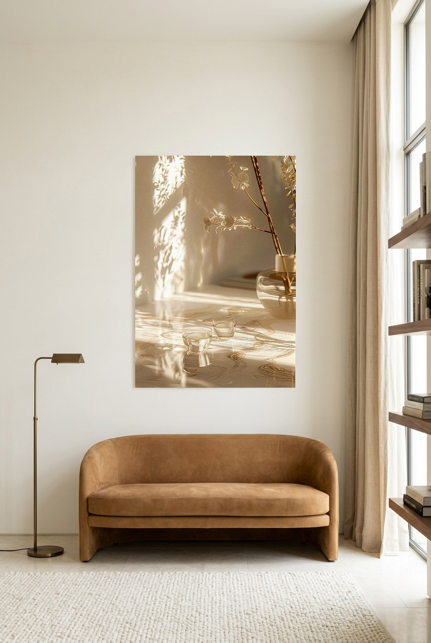 Le Thé à l’Ombre — Poster ohne Rahmen in einem Lesezimmer