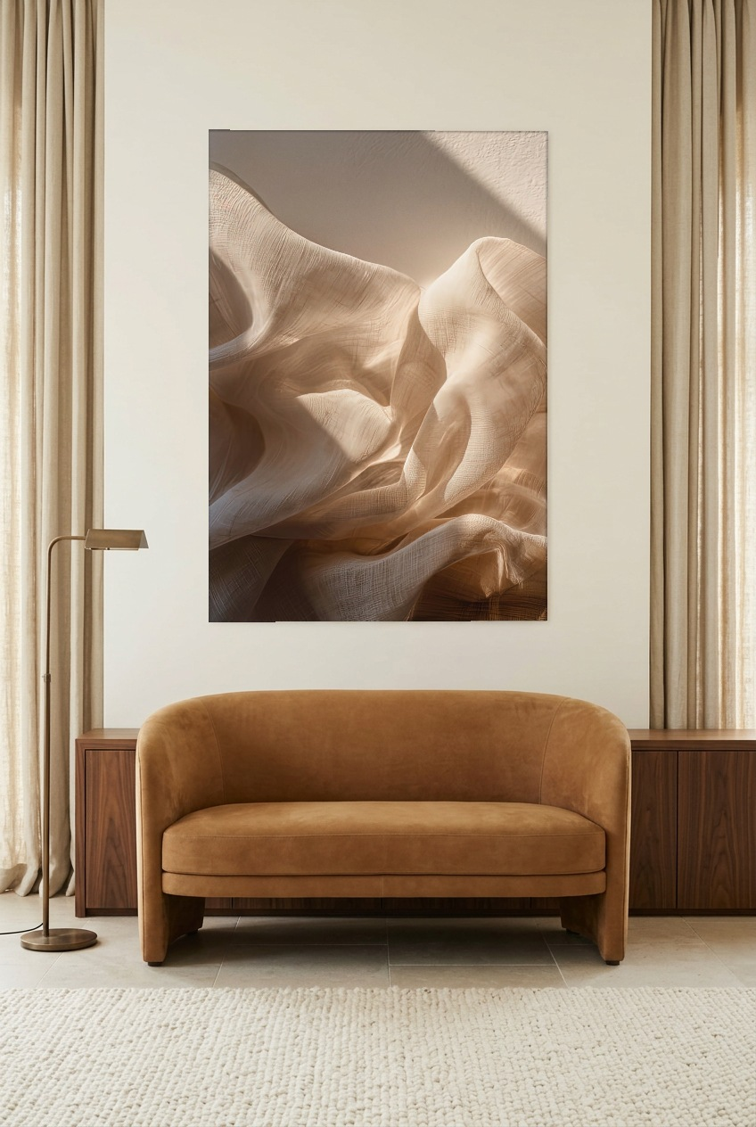 Les Vagues de Lin — unframed poster in a reading room
