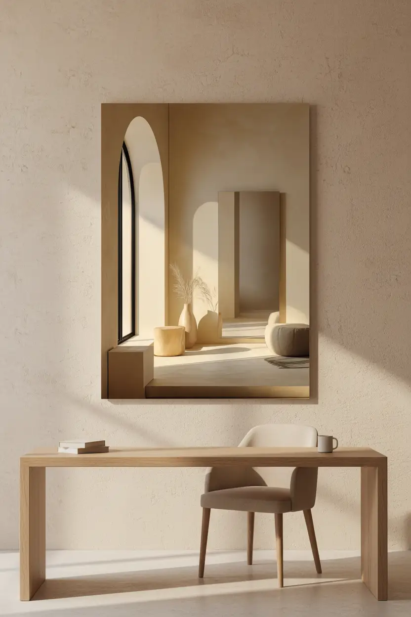 A Hora Dourada — Poster de parede minimalista arquitetura areia