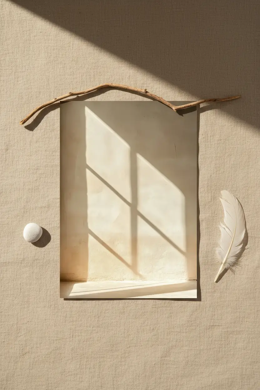 Grâce du Matin — Affiche murale minimaliste lumière ivoire beige — affiche murale minimaliste | Cassili-home