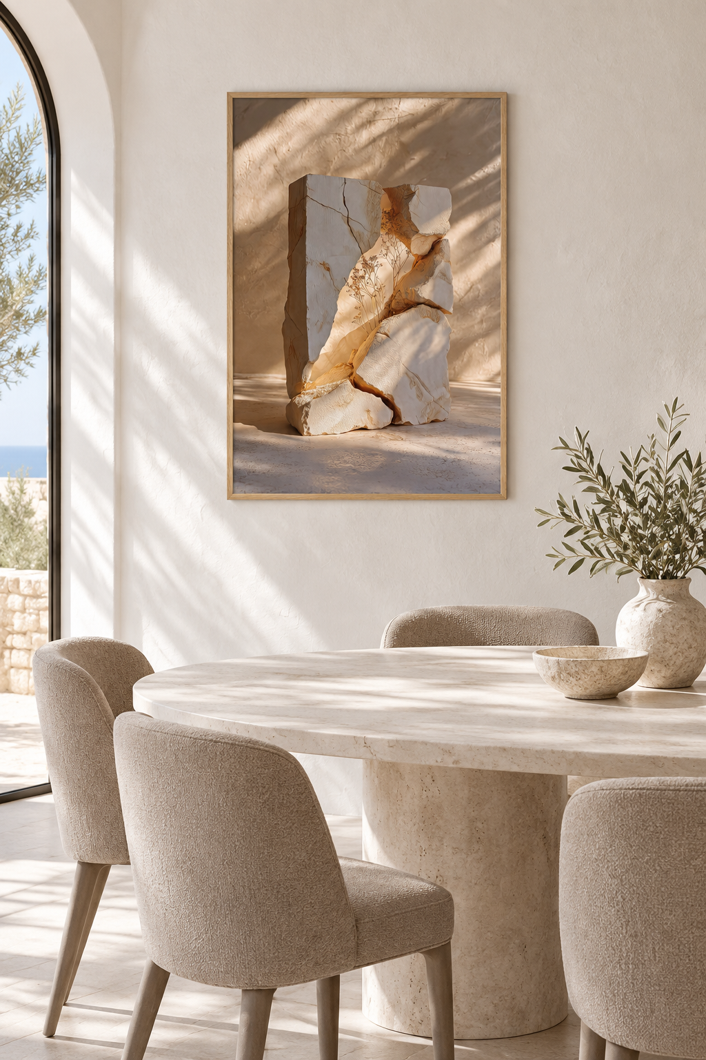 The Split Marble in a dining room