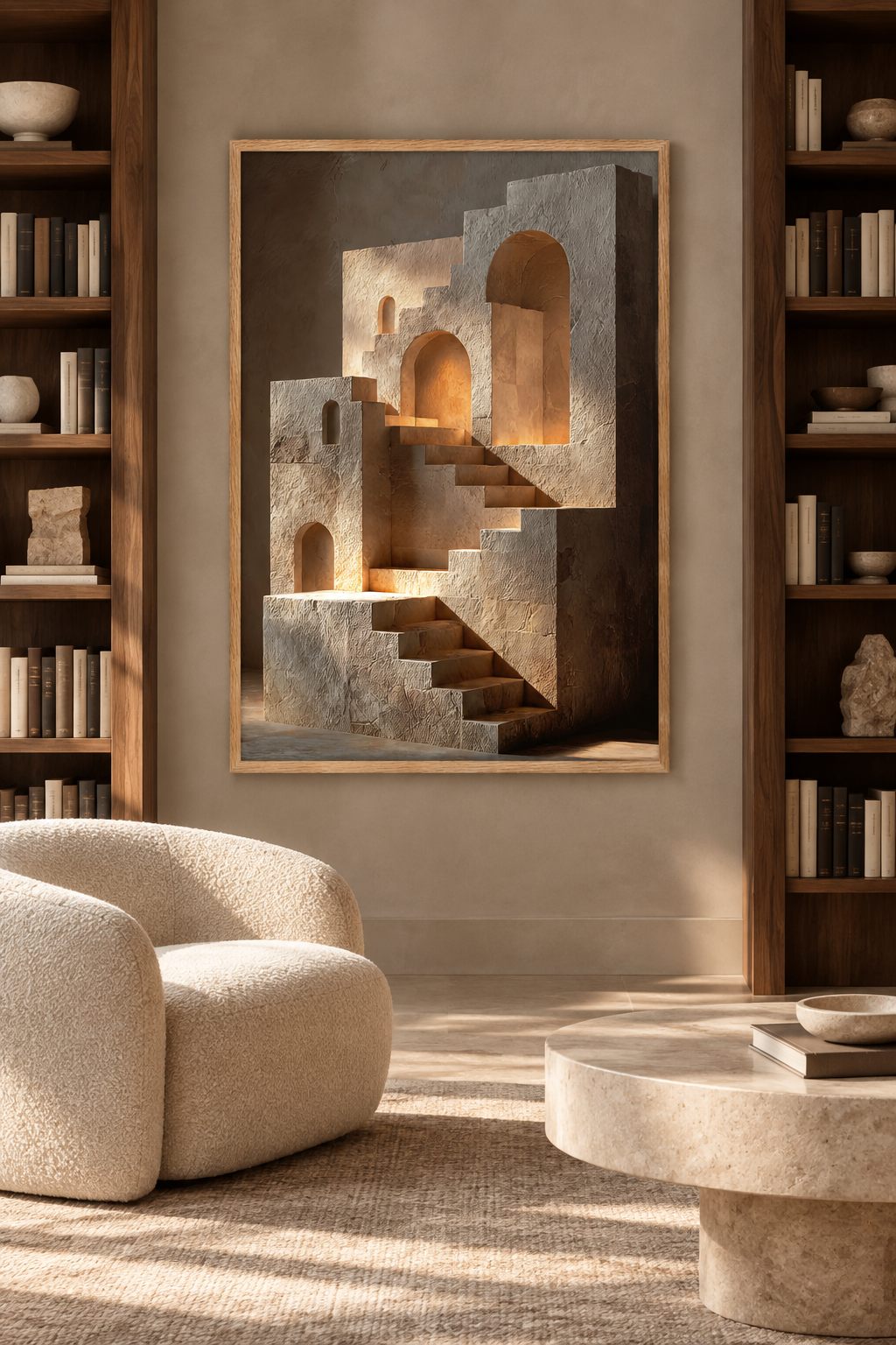 L’Escalier Impossible dans un coin lecture