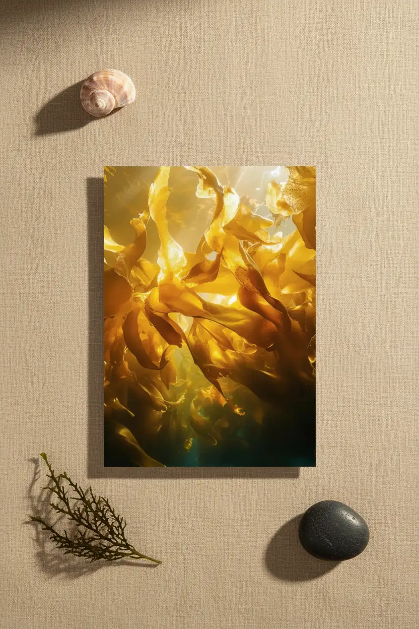 Amber Forest — Minimalist wall poster or underwater algae