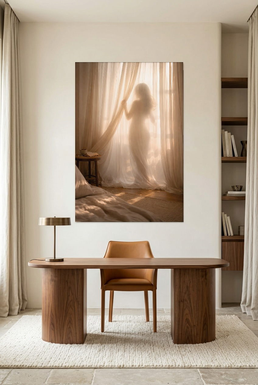 Le Voile du Matin — poster zonder lijst in een werkkamer