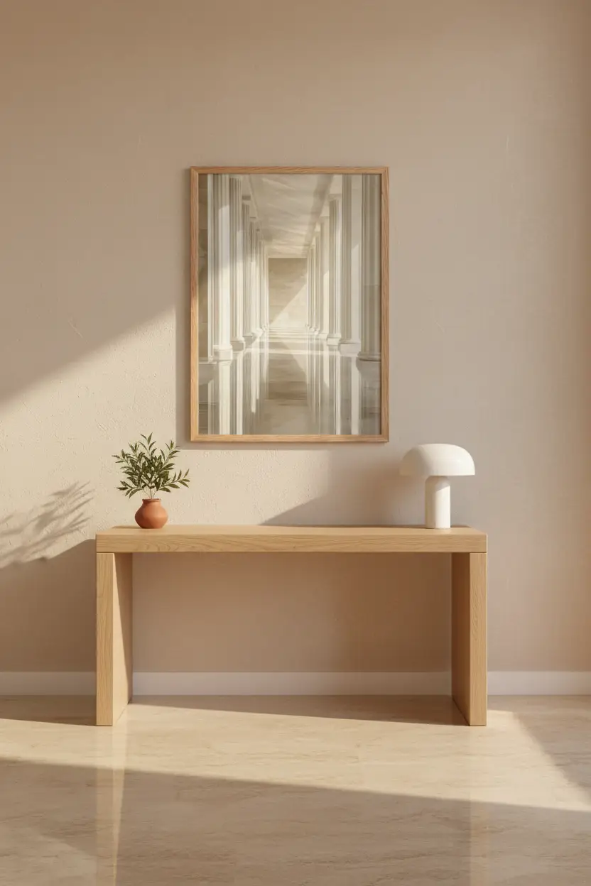 L’Infini — Affiche murale minimaliste beige ivoire colonnade architecture — affiche murale minimaliste | Cassili-home