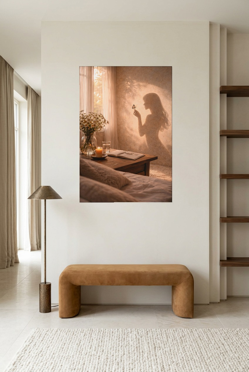 L’Instant Fragile — poster senza cornice in una sala di lettura