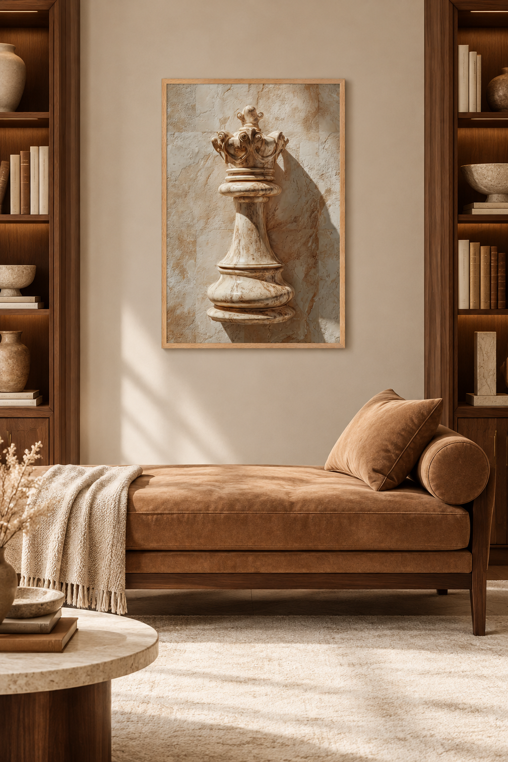 The Crowned King in a reading nook