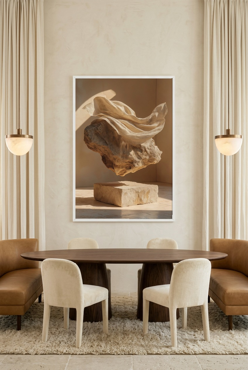 Le Rocher au Voile — Poster im weißen Rahmen im Esszimmer
