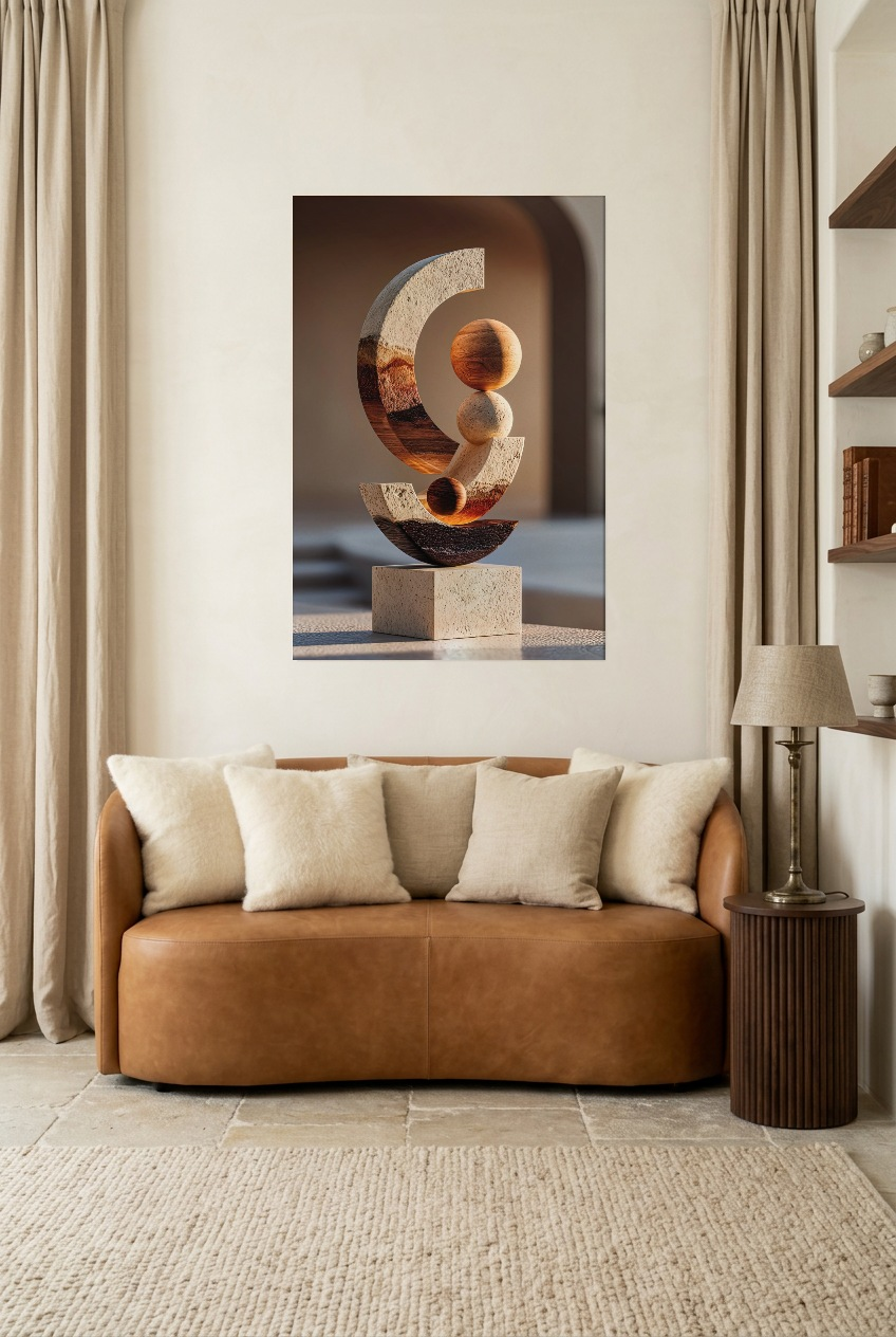 Le Totem au Croissant — unframed poster in a reading room