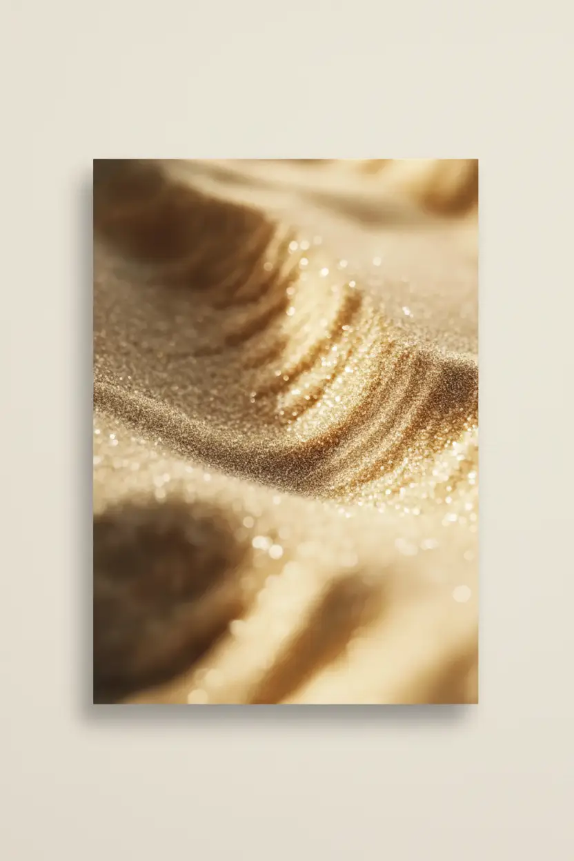 Golden Sands — Minimalist golden sand ivory texture wall poster