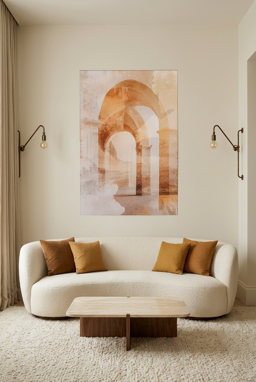 Les Arches Dorées — poster sem moldura numa sala de estar