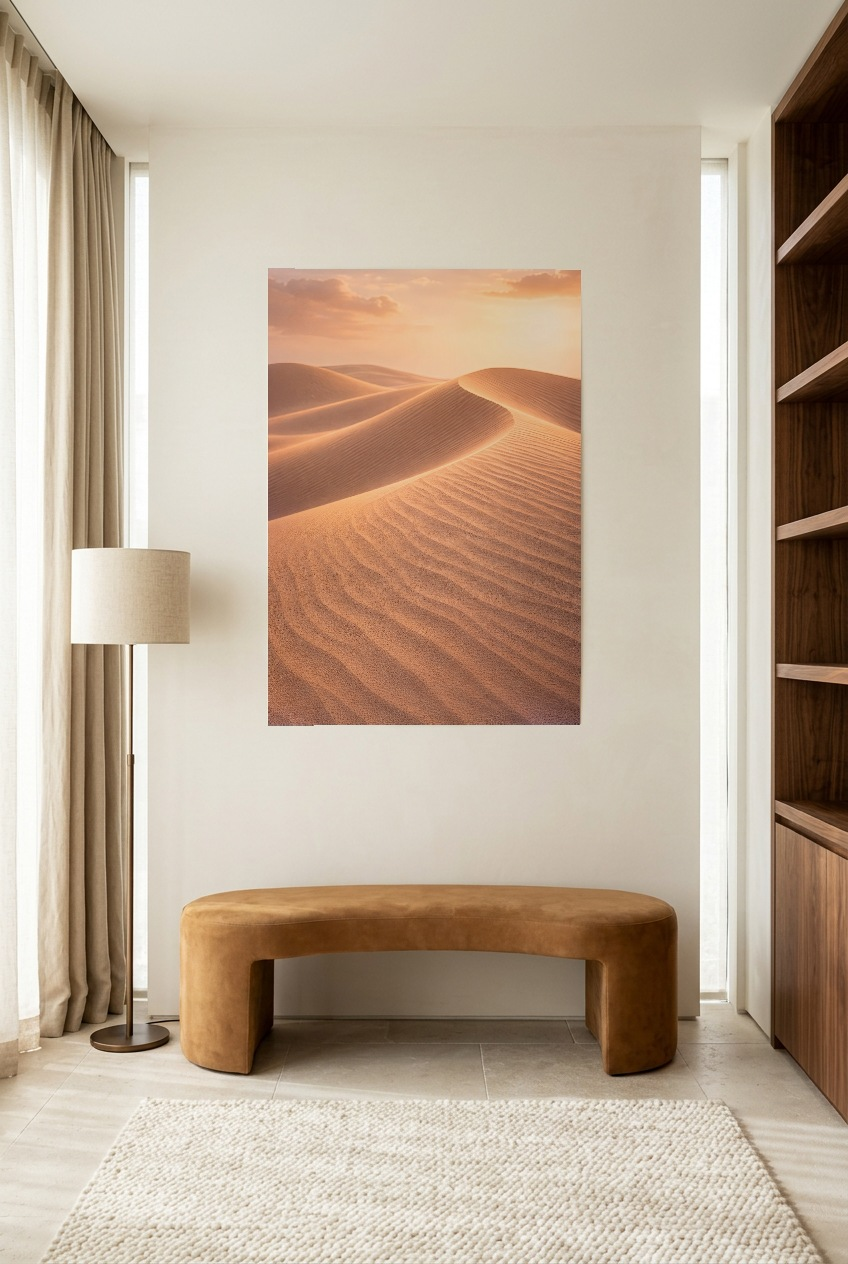 L’Étendue Dorée — Poster ohne Rahmen in einem Lesezimmer