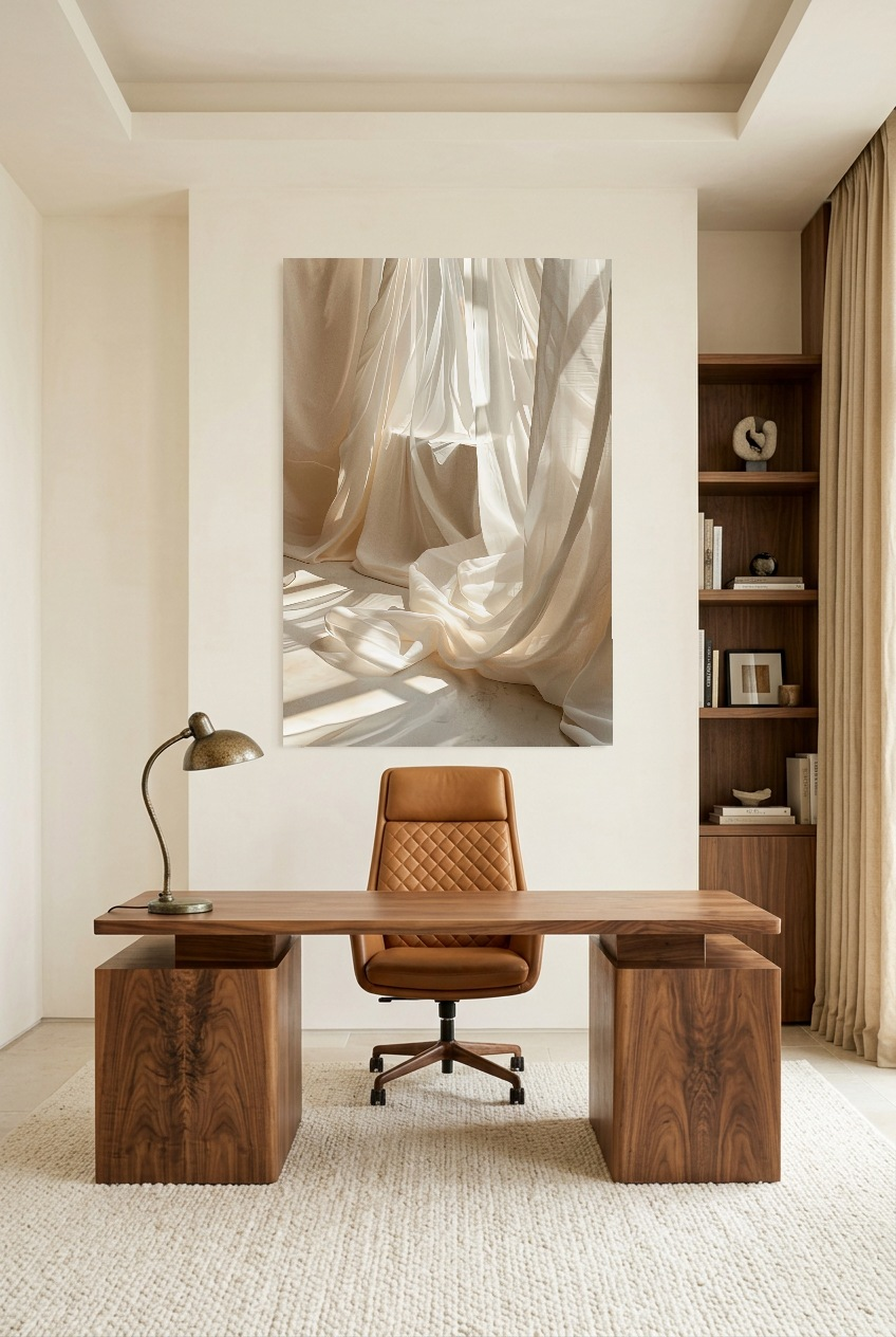 Le Voile Translucide — unframed poster in a home office