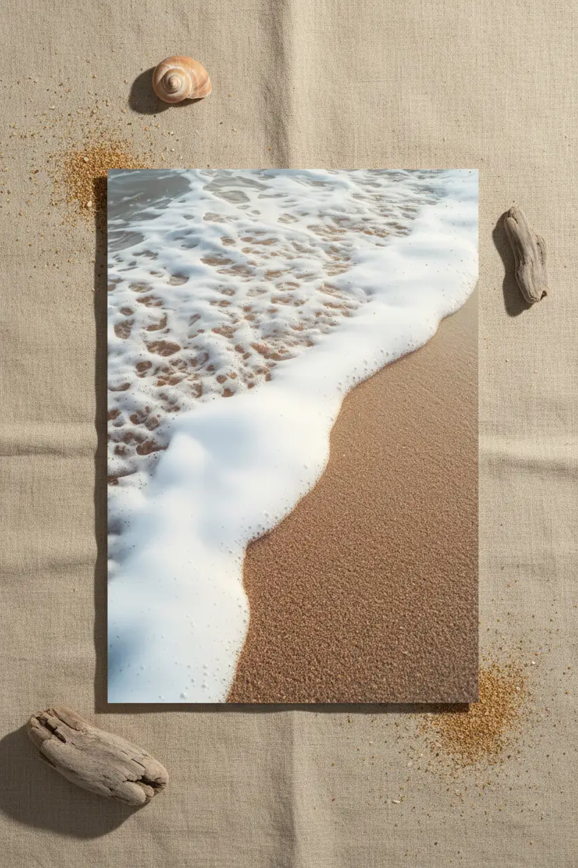 L’Écume — Affiche murale minimaliste sable et mer — affiche murale minimaliste | Cassili-home