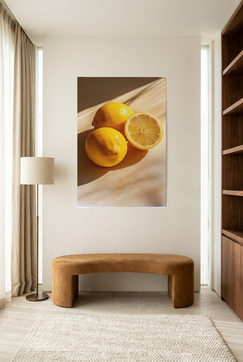 Les Citrons au Soleil — poster zonder lijst in een leeskamer