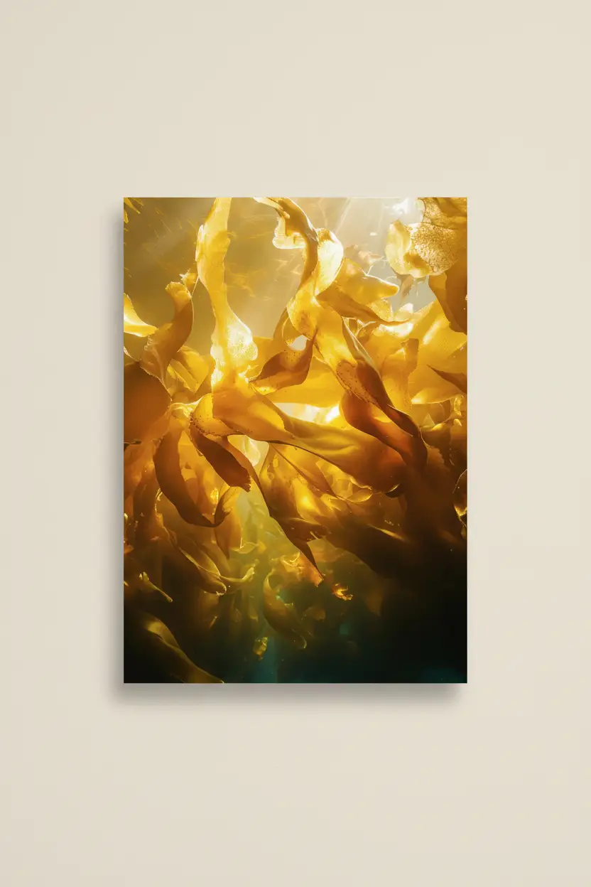 Amber Forest — Minimalist wall poster or underwater algae