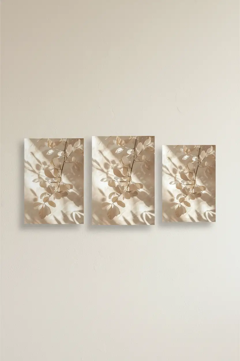 The Golden Bough — Minimalist Ivory Botanical Wall Poster
