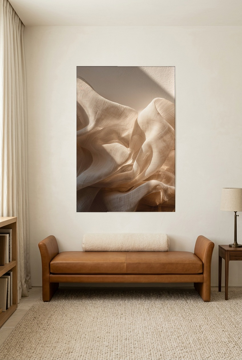 Les Vagues de Lin — unframed poster in a reading room
