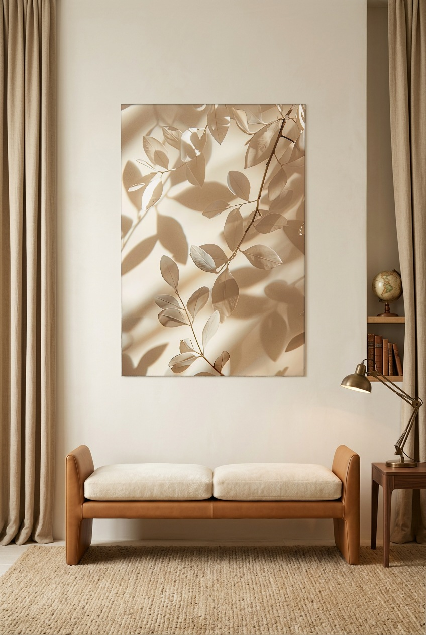 Les Feuilles et leurs Ombres — poster zonder lijst in een leeskamer