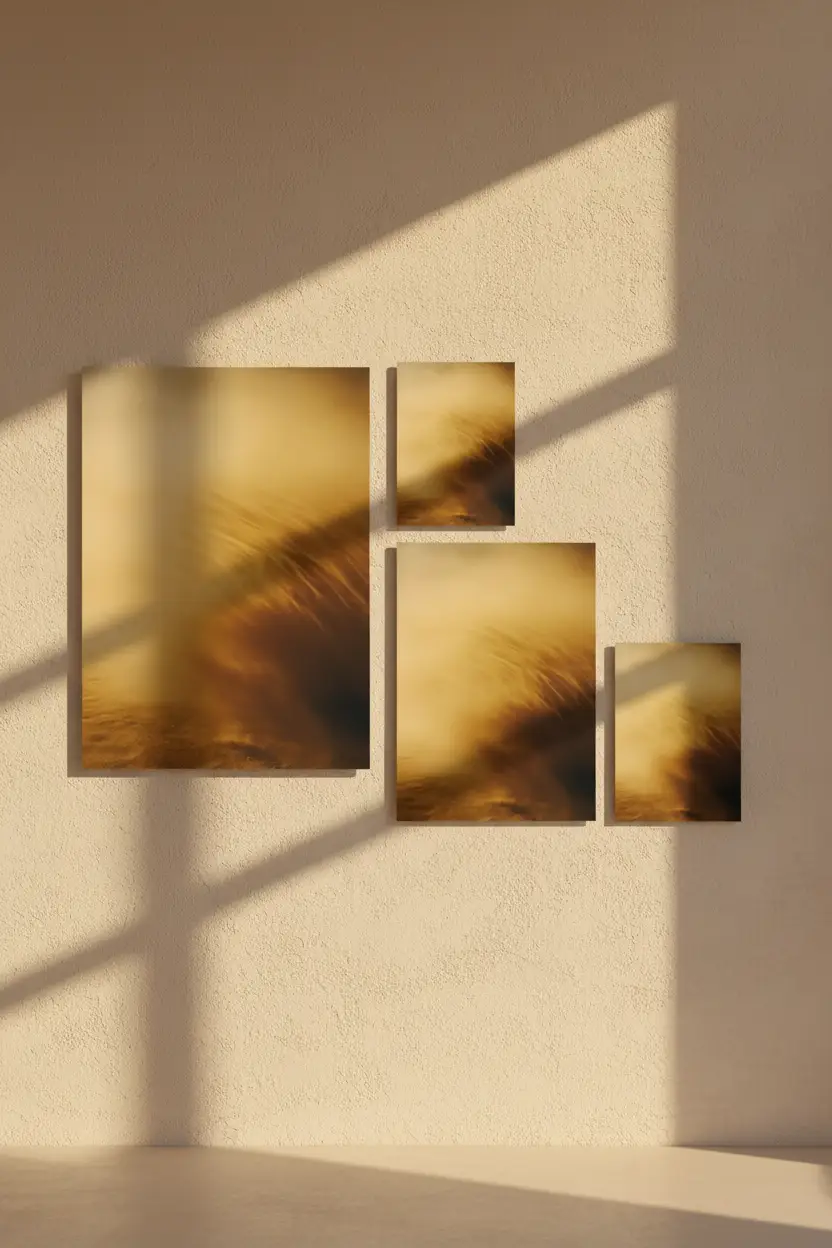 Desert Breath — Minimalist Gold Dunes Wall Art