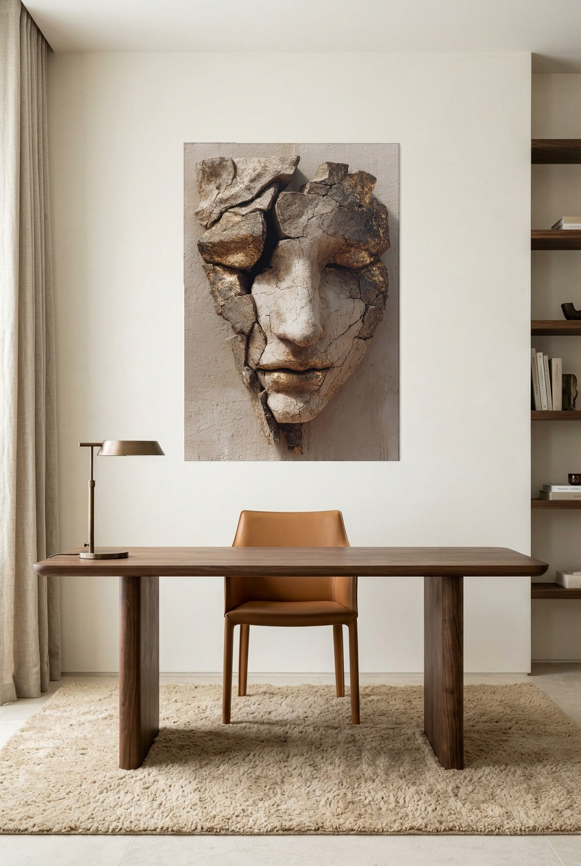 Le Visage aux Éclats — Poster ohne Rahmen im Arbeitszimmer