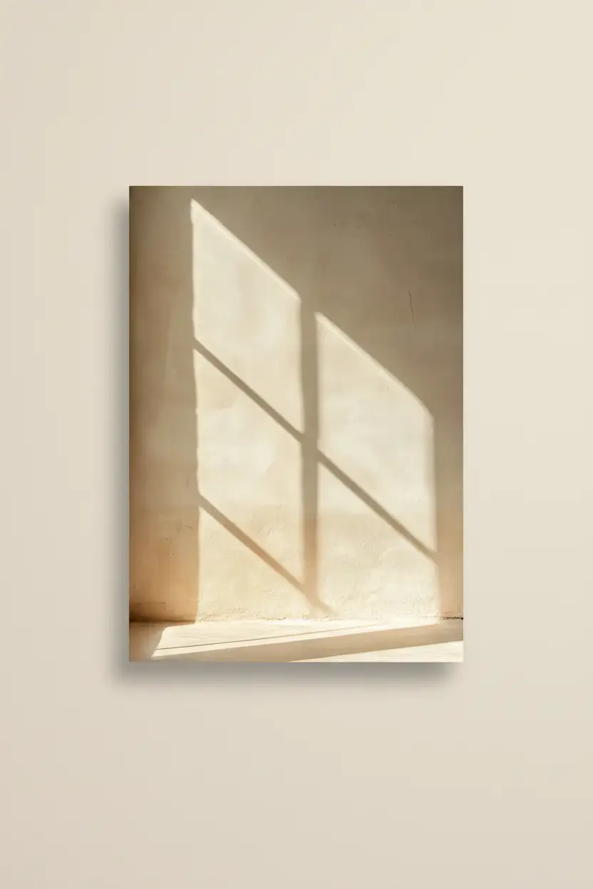 Grâce du Matin — Affiche murale minimaliste lumière ivoire beige — affiche murale minimaliste | Cassili-home