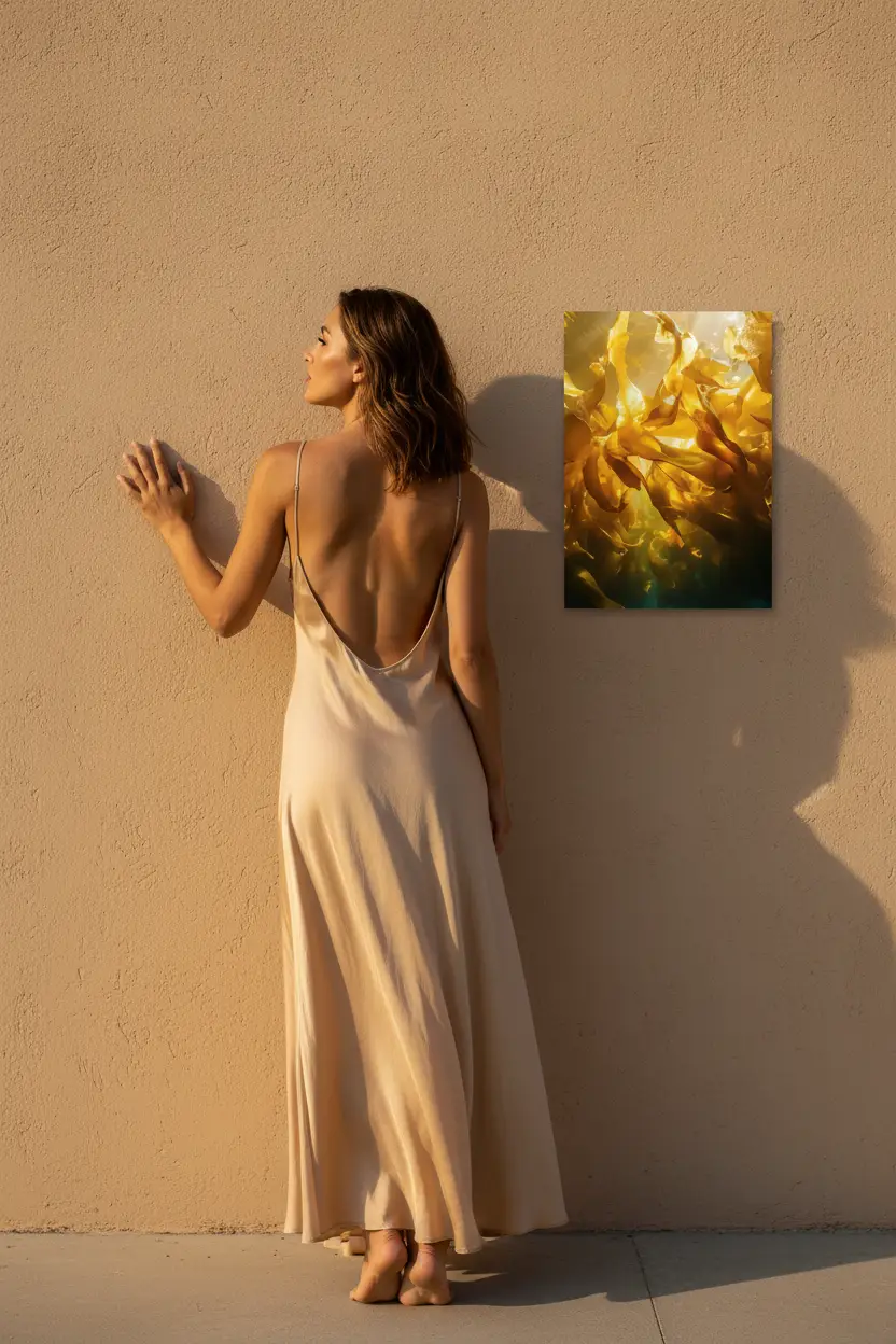Amber Forest — Minimalist wall poster or underwater algae