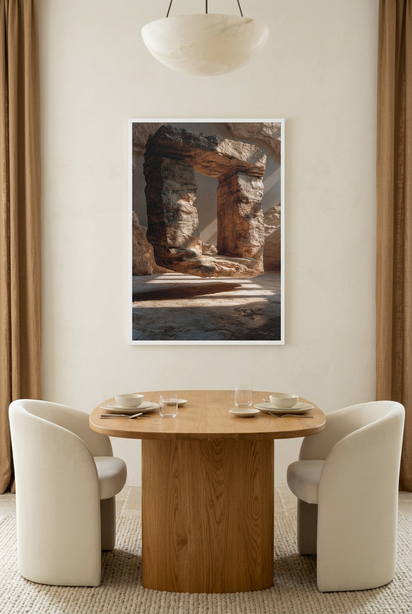 Le Portail de Roche — Poster im weißen Rahmen im Esszimmer