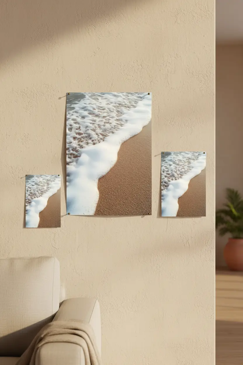 L’Écume — Affiche murale minimaliste sable et mer — affiche murale minimaliste | Cassili-home