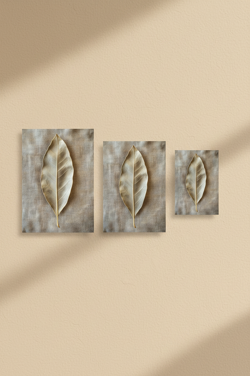 The Bay Leaf poster in a wall composition of three Mediterranean posters