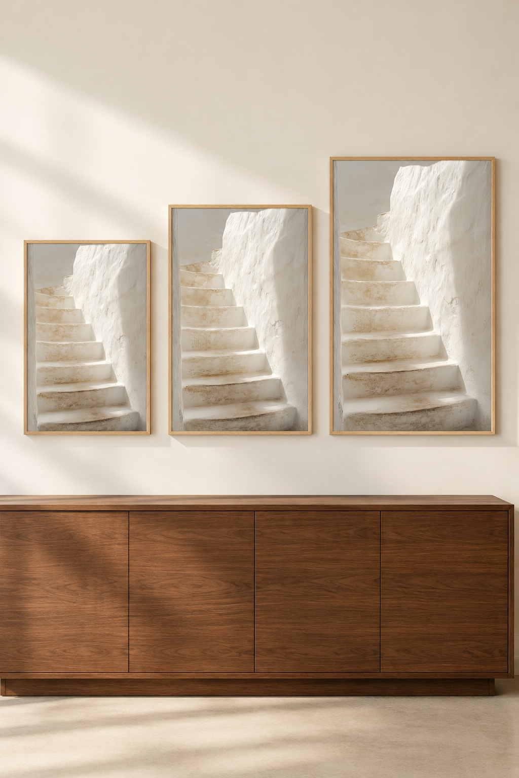 L’Escalier de Chaux en trois formats sur un même mur