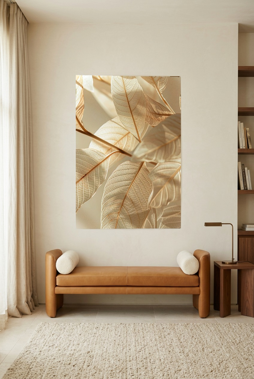 L’Or des Feuilles — unframed poster in a reading room