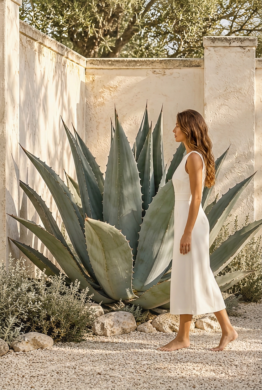 The Great Agave — the Mediterranean scene of the poster, life-size