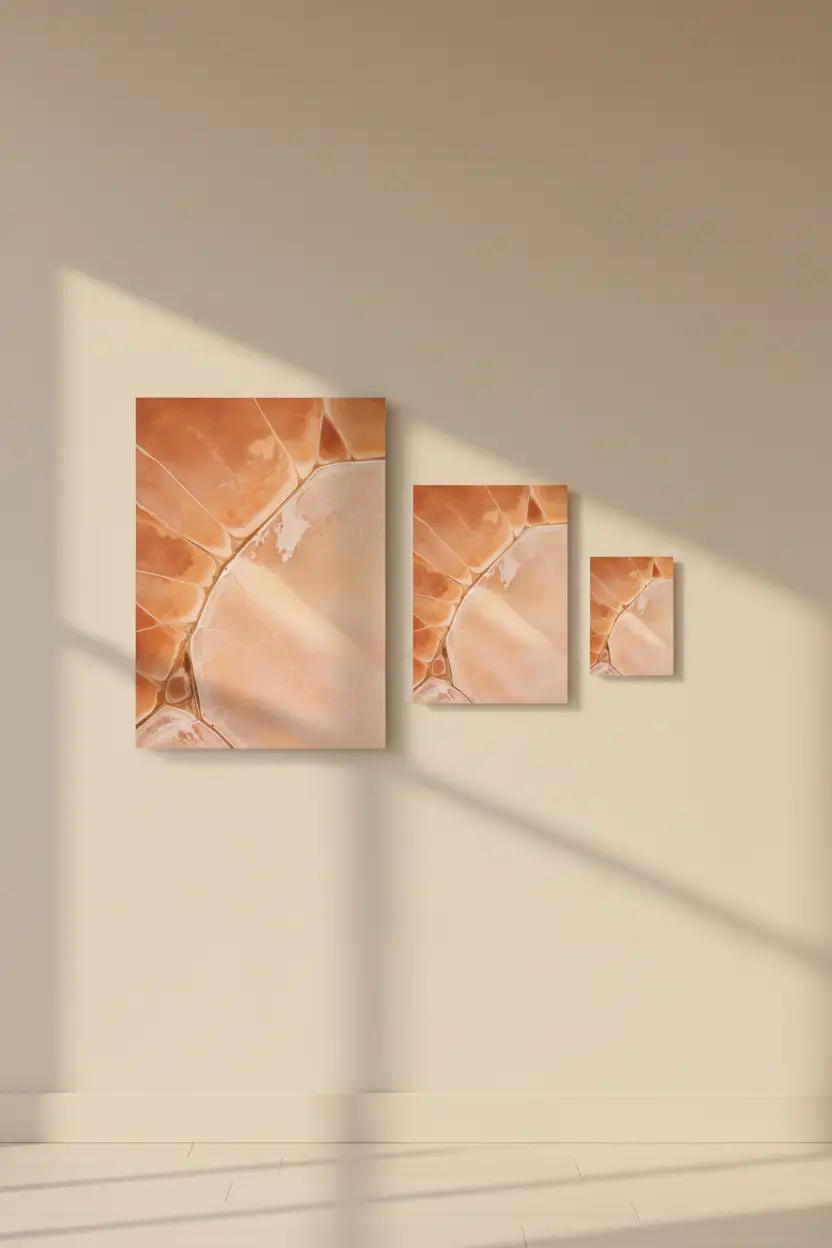 Lac de Sel Rose — Affiche murale minimaliste terracotta et beige texture minérale — affiche murale minimaliste | Cassili-home