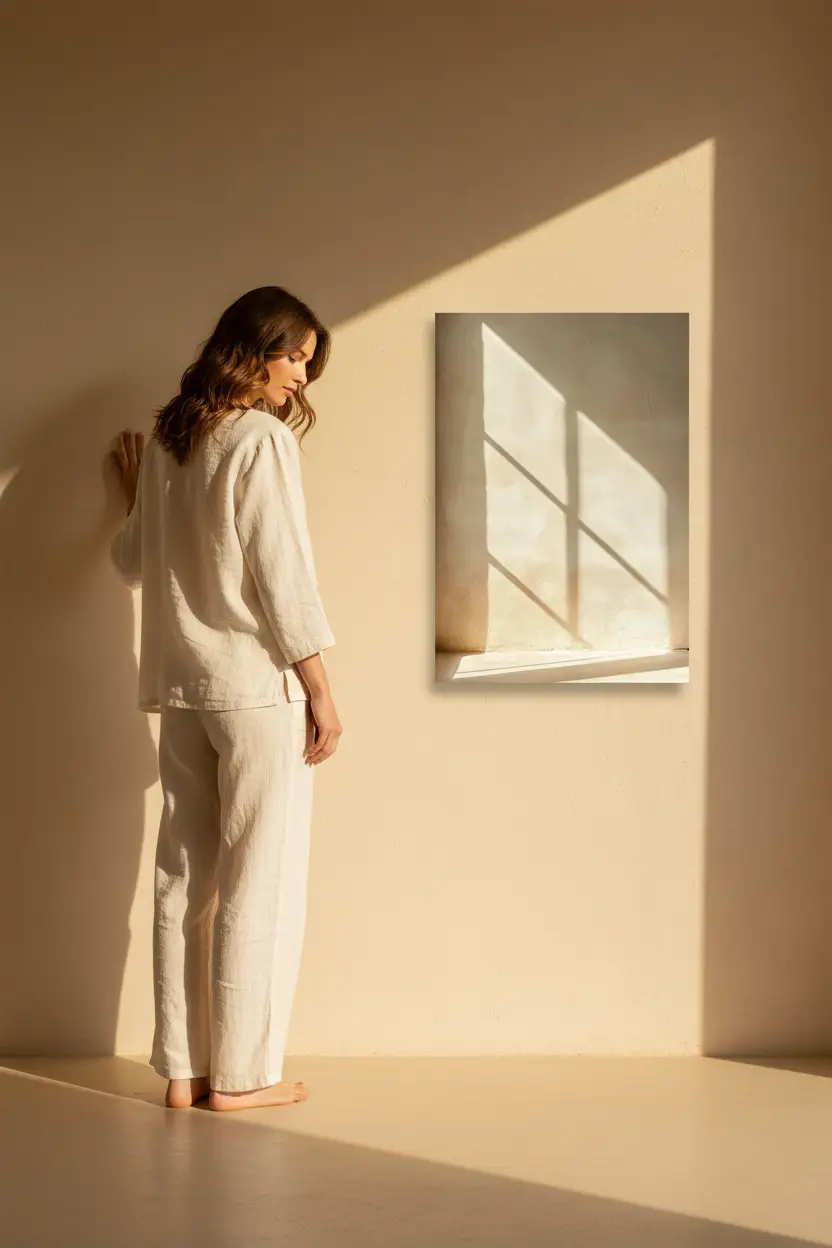 Grâce du Matin — Affiche murale minimaliste lumière ivoire beige — affiche murale minimaliste | Cassili-home