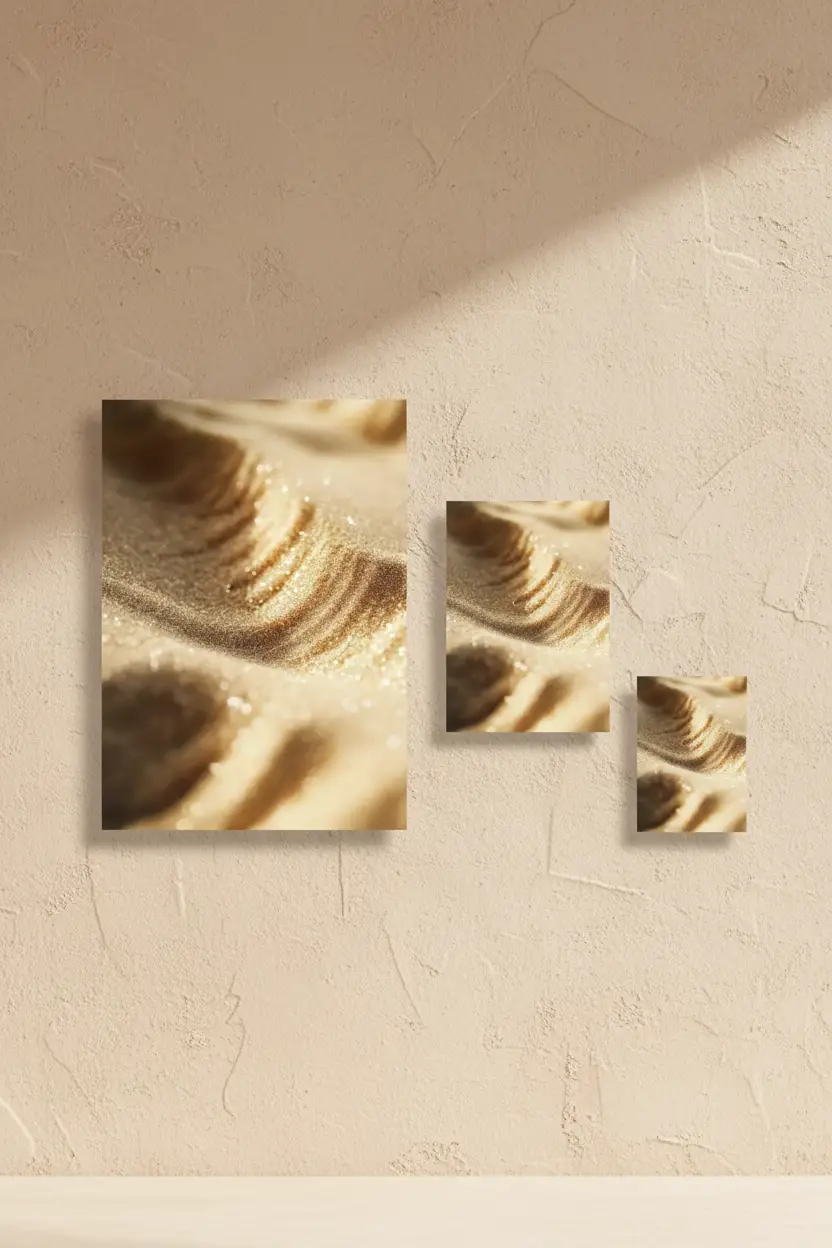 Golden Sands — Minimalist golden sand ivory texture wall poster