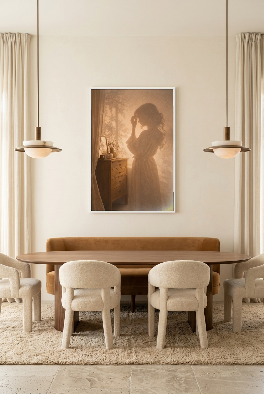 Le Rituel du Soir — Poster im weißen Rahmen im Esszimmer