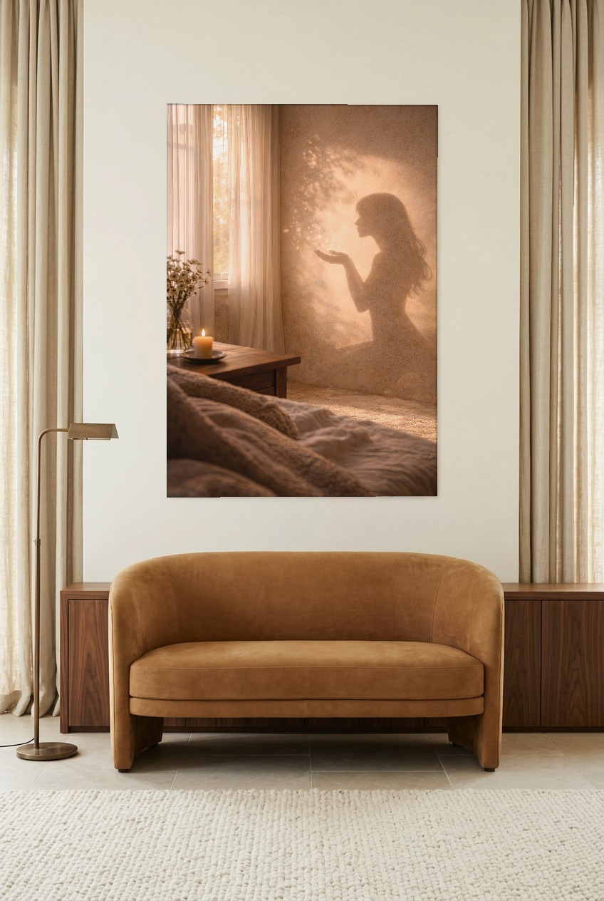L’Envol — Poster ohne Rahmen in einem Lesezimmer