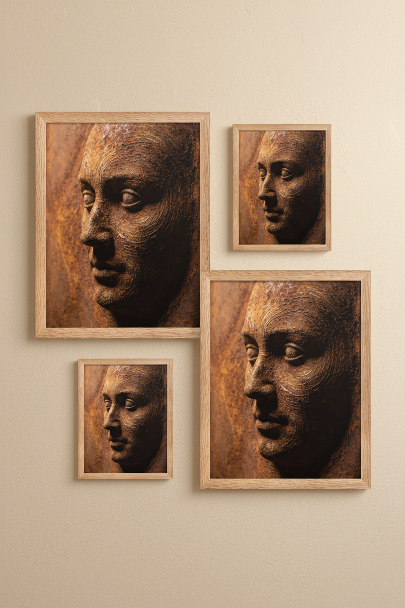 Visage de Rouille — Affiche murale minimaliste rouille beige abstrait — affiche murale minimaliste | Cassili-home