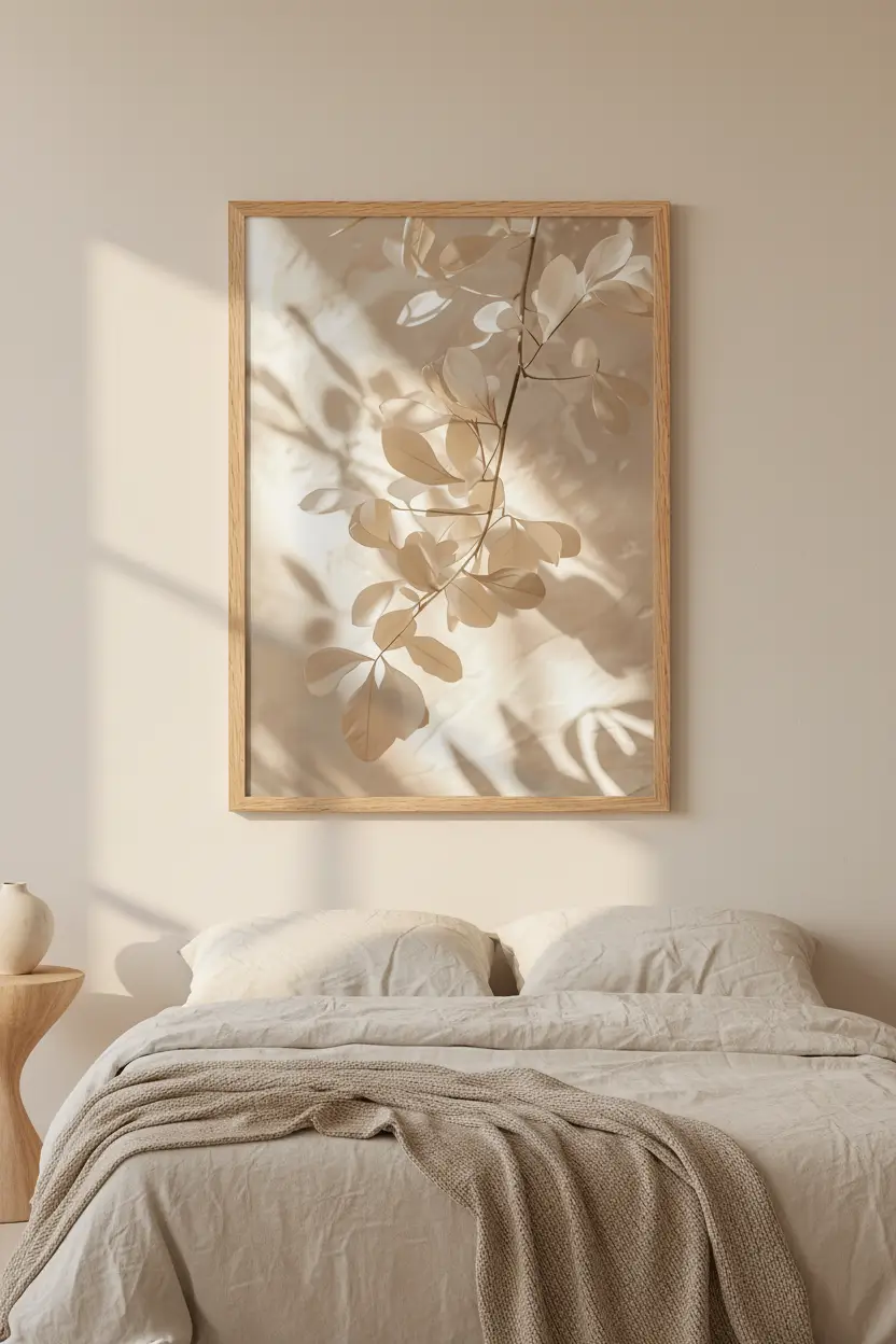 The Golden Bough — Minimalist Ivory Botanical Wall Poster