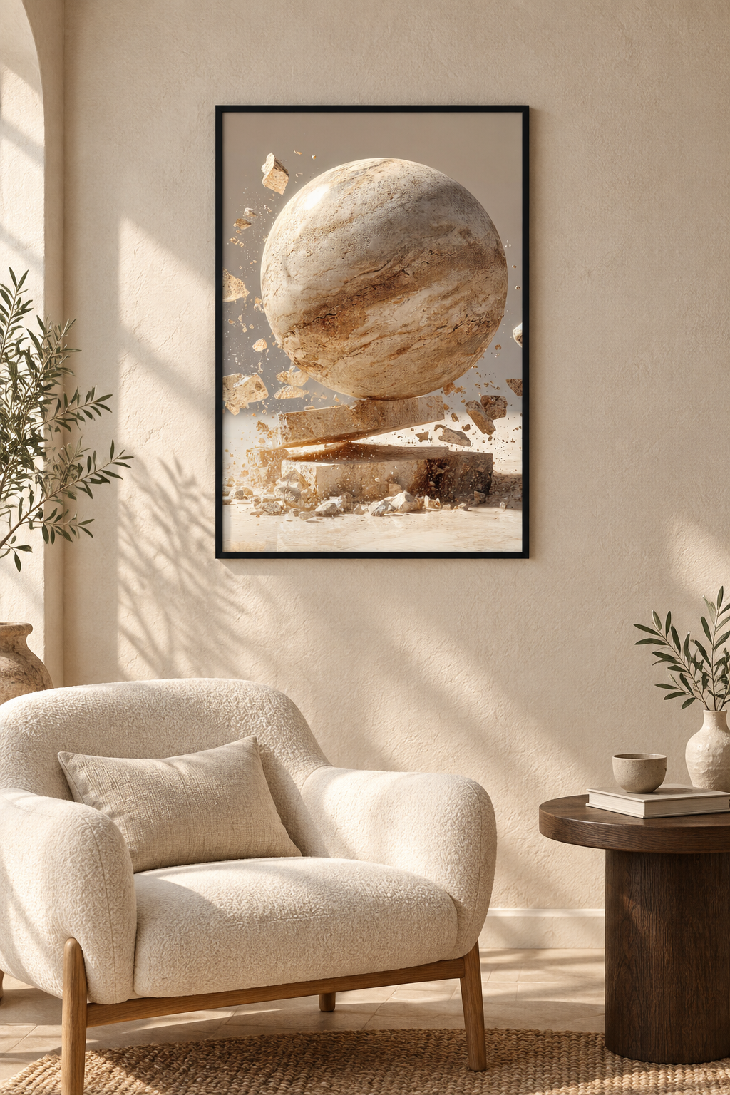 The Sphere and the Shard with a black frame