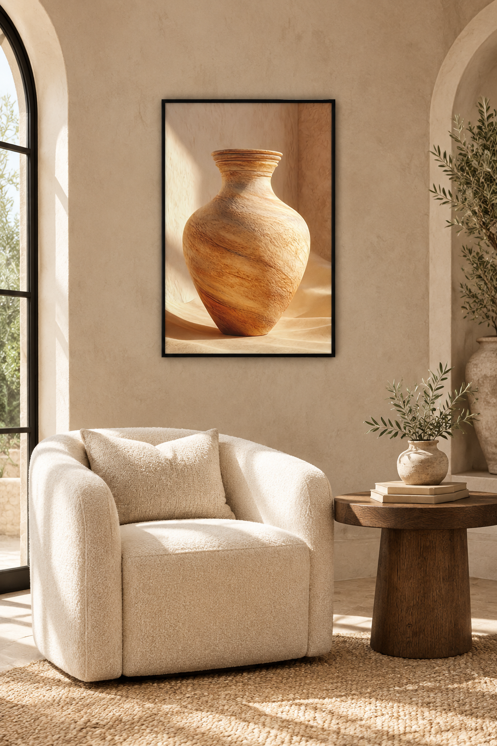 The Veined Vase with a black frame