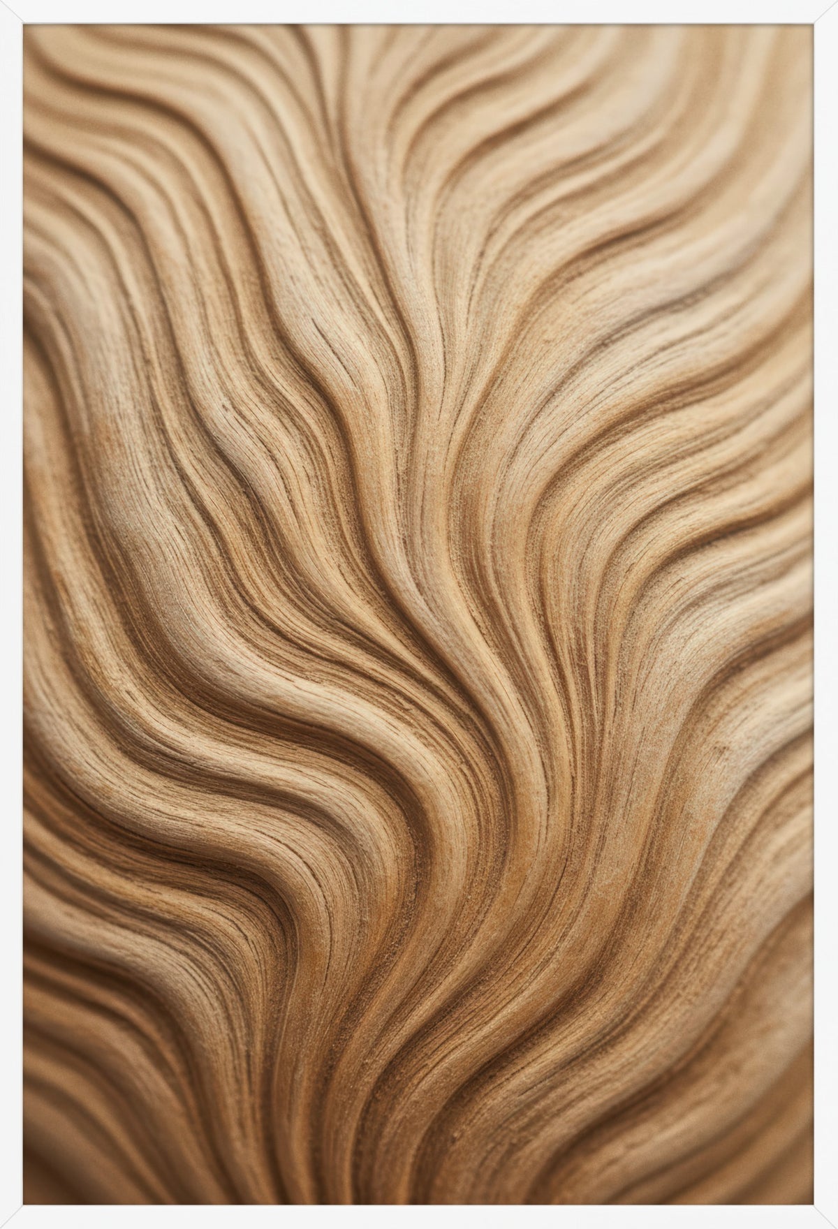 Wood Waves — poster in a white frame, front view