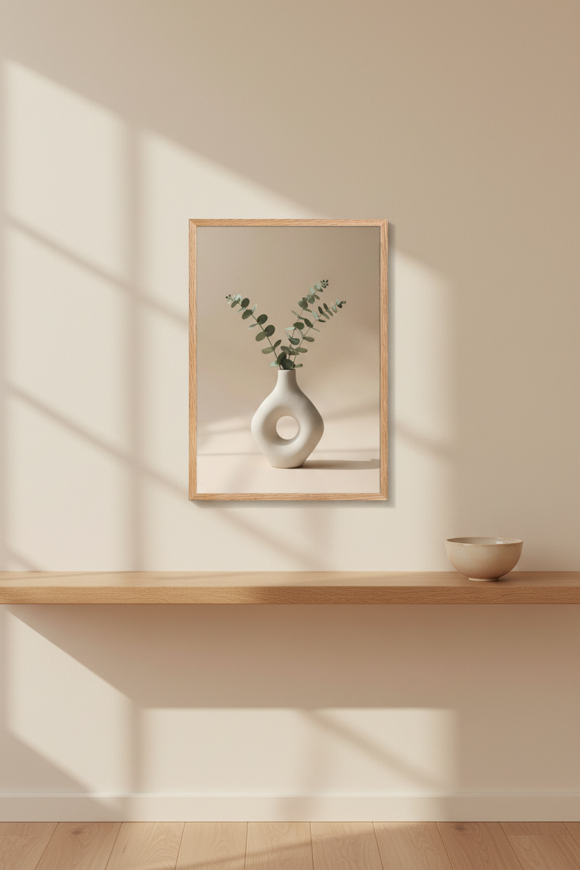 Vase Anneau — couloir chêne