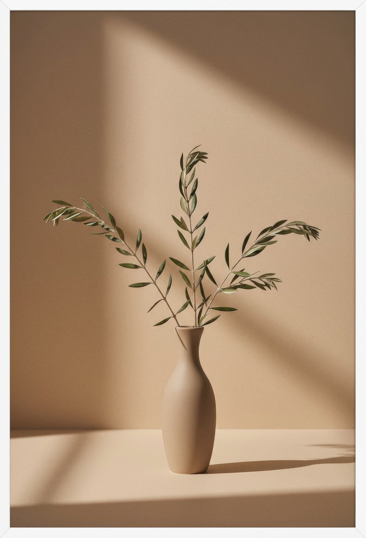 Olive Tree Vase — poster in a white frame, front view