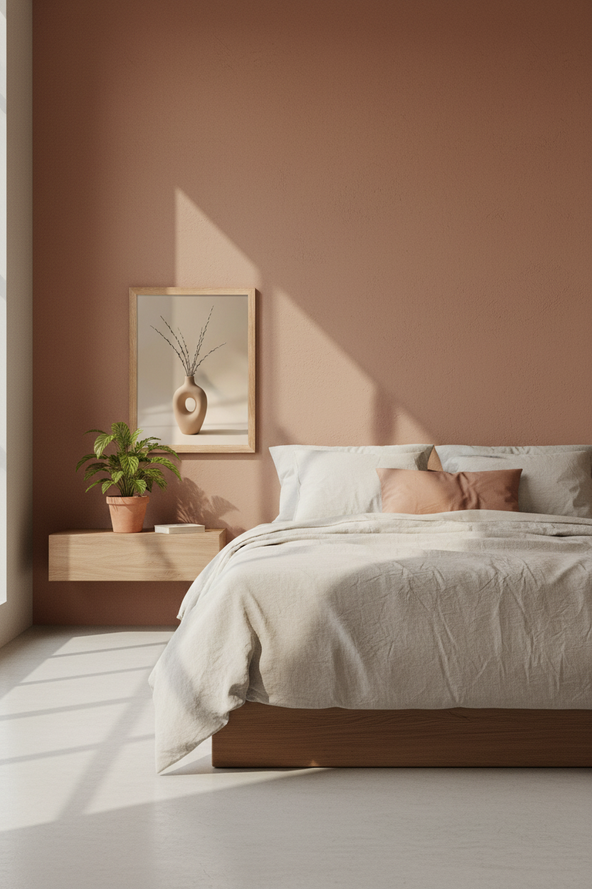 Vase Sculpté — chambre terracotta